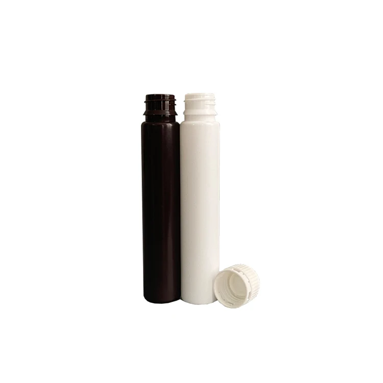 10ML 15ML 20ML 25ML 40ML Oral Liquid Tubular Bottle Avoid Light Security Caps Collagen PP PET Bottle Long Tube Plastic Bottle