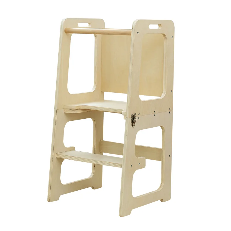 Toddler Learning Tower Kitchen Stool Helper Foldable Baby Wooden Montessori Learning Tower For Kids