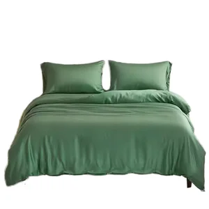 100% Organic Bamboo Fiber Duvet Cover Set Modern Woven 100TC OEKO-TEX Certified All-Season 3-Piece