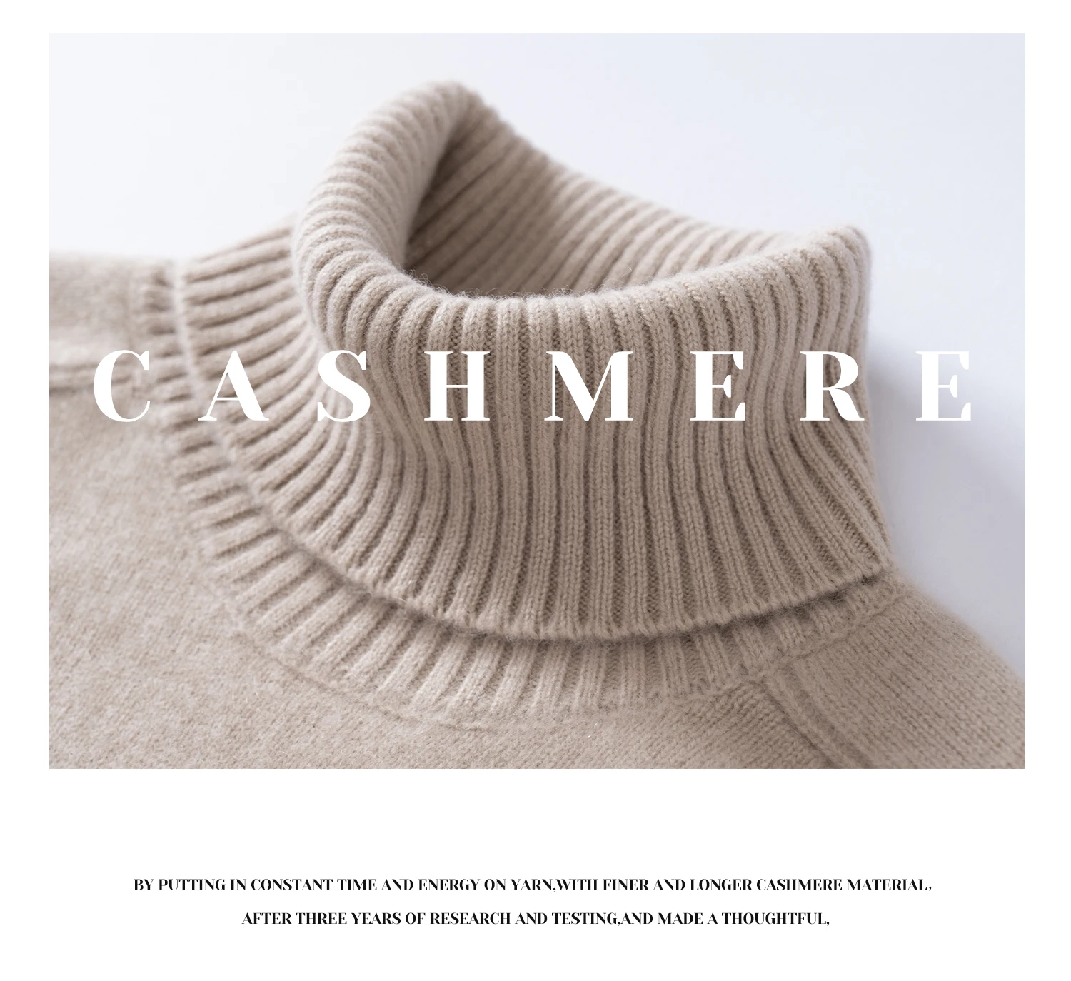 Women's cashmere sweater front view