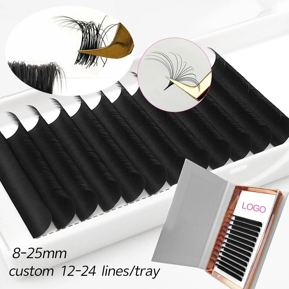 
 .03 0.05 0.07 las extension supplies matte black individual faux mink eyelash extension russian mink lash extension lash trays  