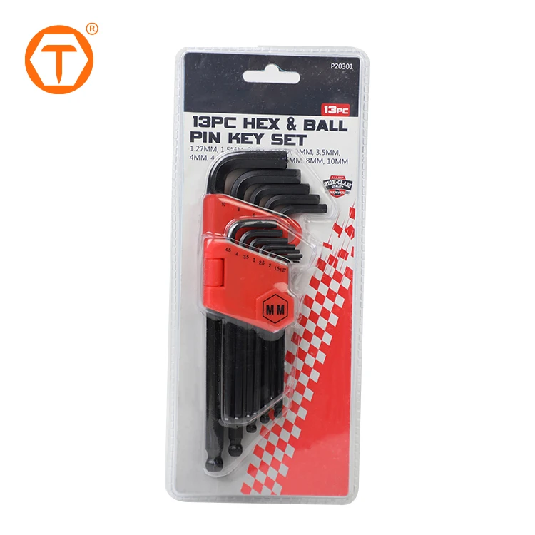 Sinotools 13 Pcs Multi Function CRV Hex square Pin l Type Kit Hexagon Wrench Set Allen Key Set Metric with Ball Head