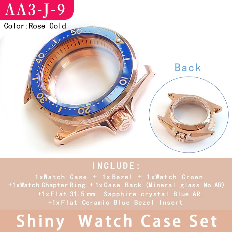 Custom Stainless Steel Watch Case Bezel with Sapphire Crystal