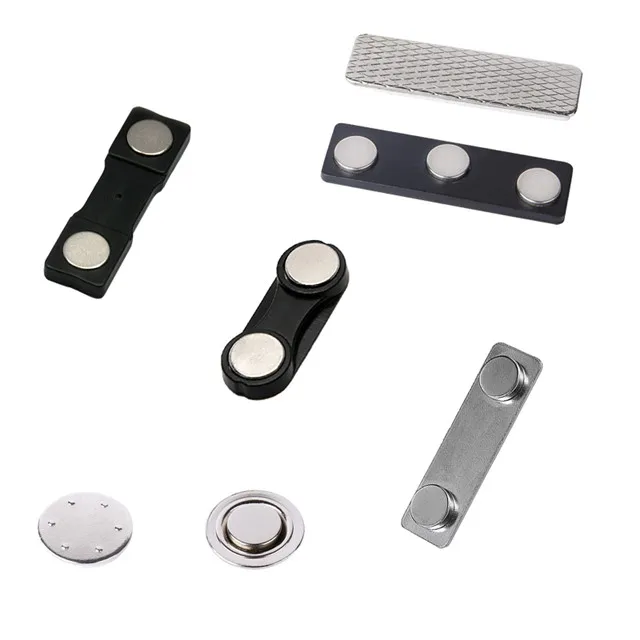 Круглый неодимовый металлический держатель для кнопок и блоков, магнитный держатель для именных значков, магнитный держатель для ID значков и аксессуары