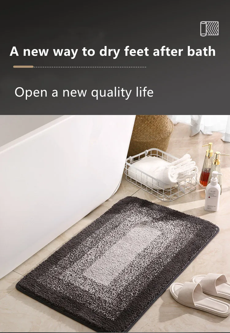 Custom Environment-friendly Non Slip Bathroom Mat Kitchen Living Room Floor Mat manufacture