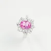 Bague classique en saphir Padparadscha