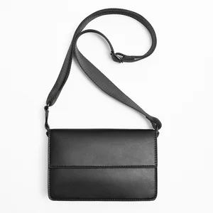 New Fashion PU Leather Men's Crossbody Shoulder Sling Side Bag With Flap for Men