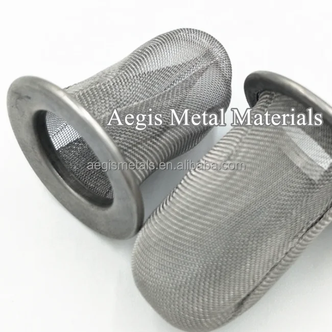 Dust Particles Water Filtering 30cm 20mm 25mm 300 125 50 200 Micron Stainless Steel Cone Wire Mesh Filter Strainer
