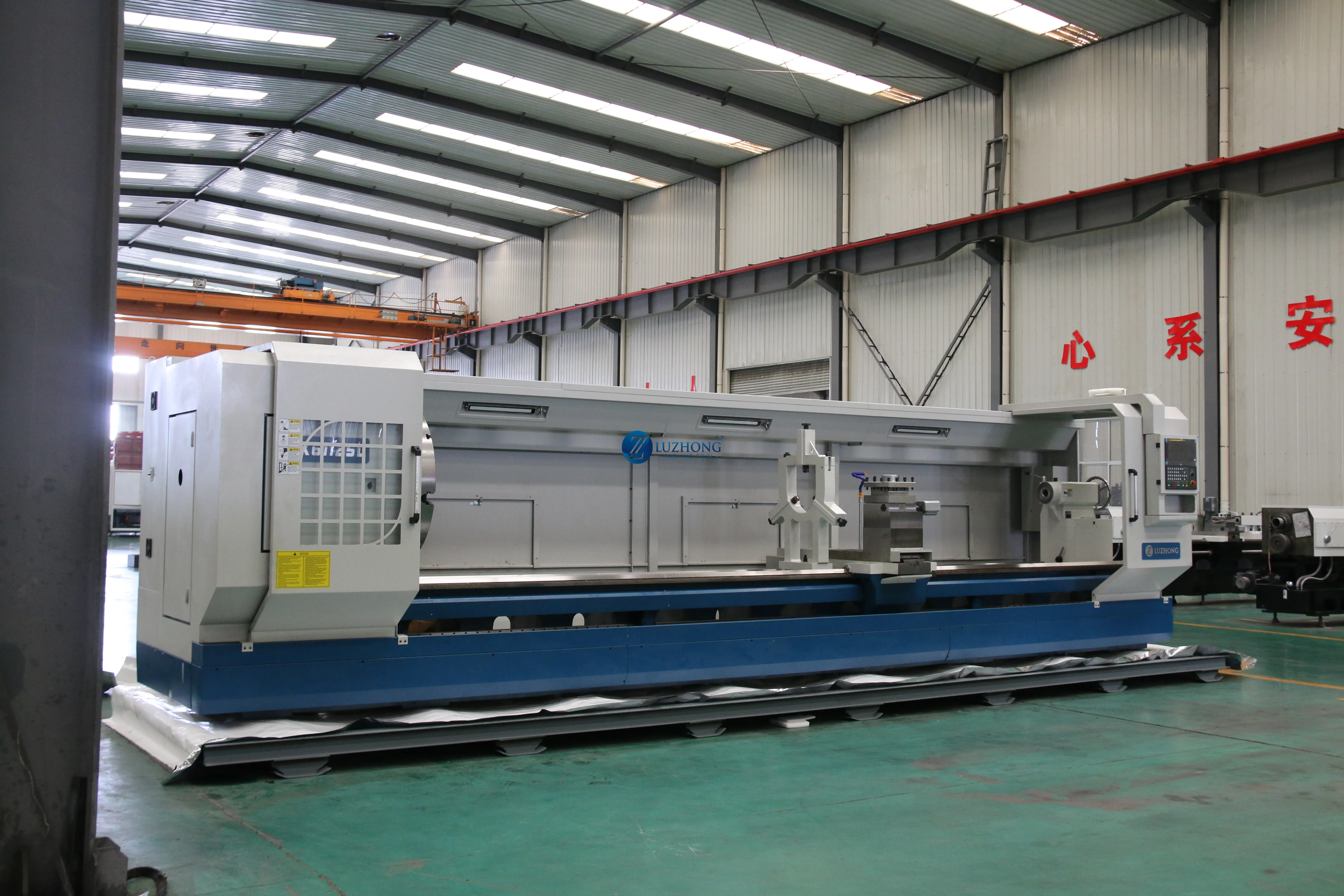 LUZHONG Heavy Duty CK61125L CNC Controller Chinese Flat Bed Horizontal Metal Lathe with  System 220V Motor Used Condition