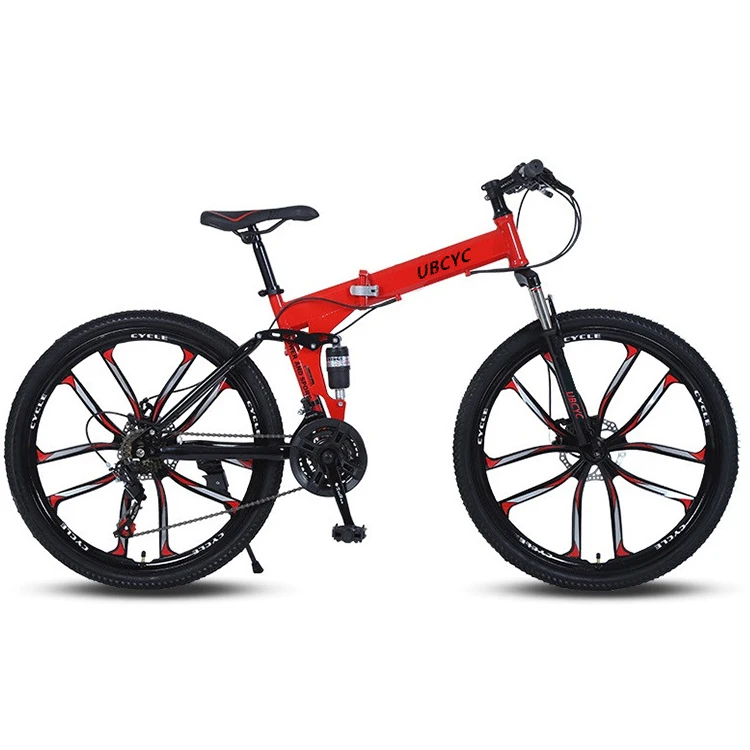 Very Cheap 21 Speed MTB Cycle 20/24/26 Inch Carbon Steel Frame Folding Adult Mountain Bikes with Disc Brake System