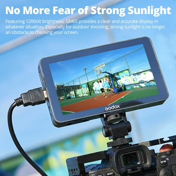 GODOX GM6S 4K Monitor 5.5 Inch DSLR 3D LUT Touch Screen IPS FHD 1920x1080 Video Ultra Bright Camera Field Monitor detail image