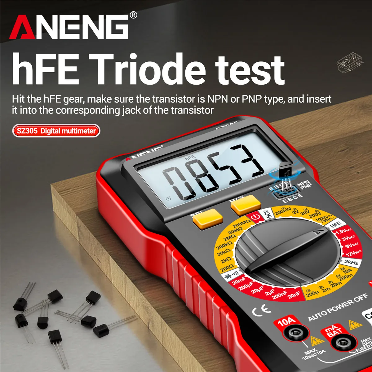 aneng sz305 multimeter capacitor testers professional
