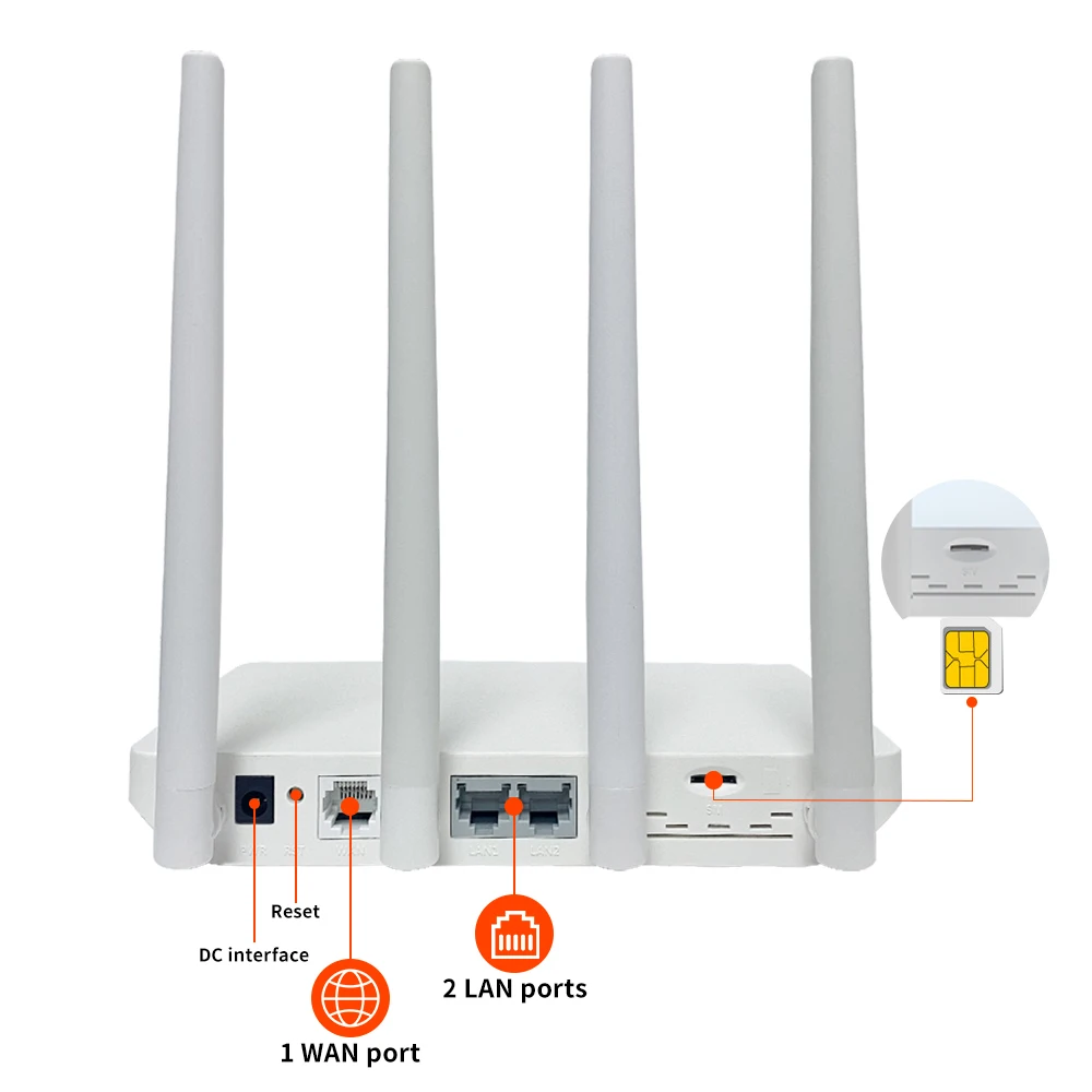 ZBT WE2805-A 300Mbps 4G LTE Portable WiFi Router with SIM Card