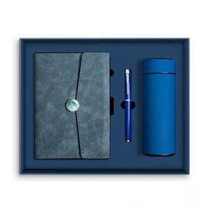 Custom A5 Pu Leather Journal Notebooks Pen Diary Promotional Corporate Business Gift Set