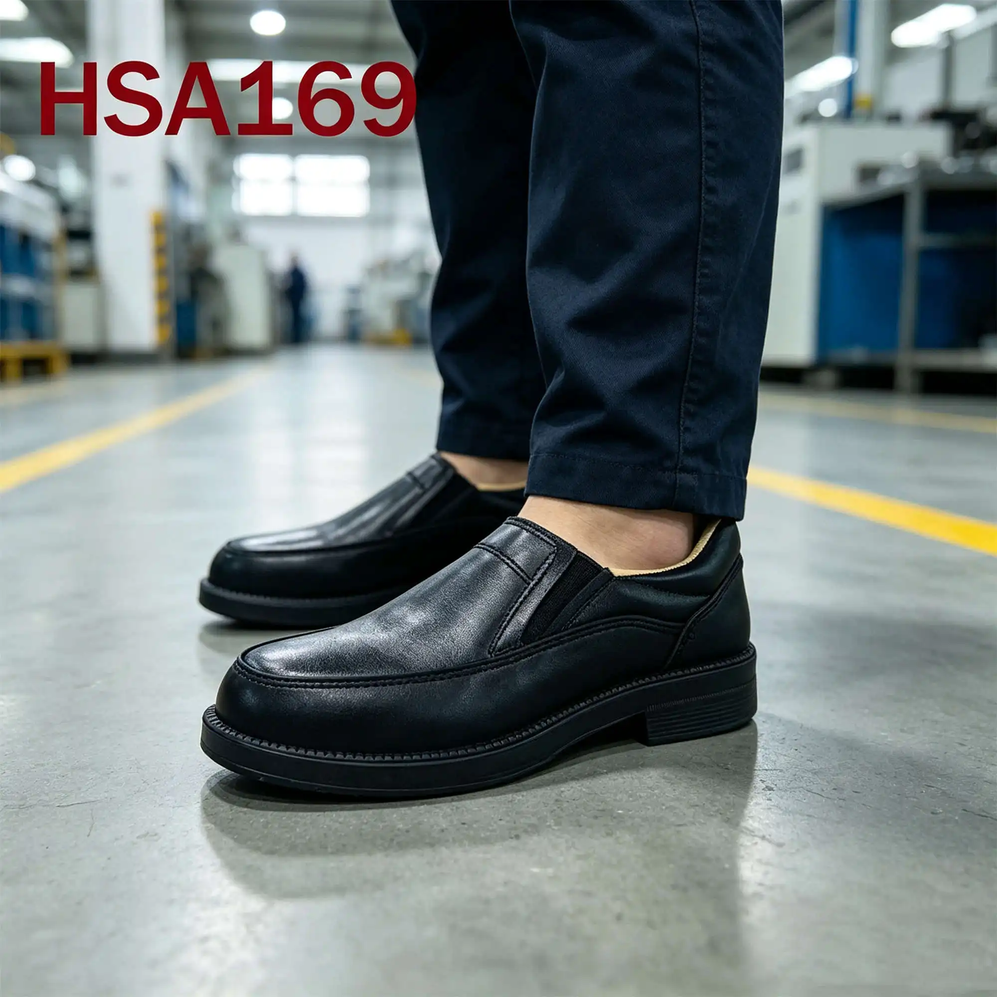 ZYF,Kenya Popular Pull on Style Manager Safety Shoes with Steel Toe Site Inspection Durable Outsole Hua Singh Work Shoes HSA169