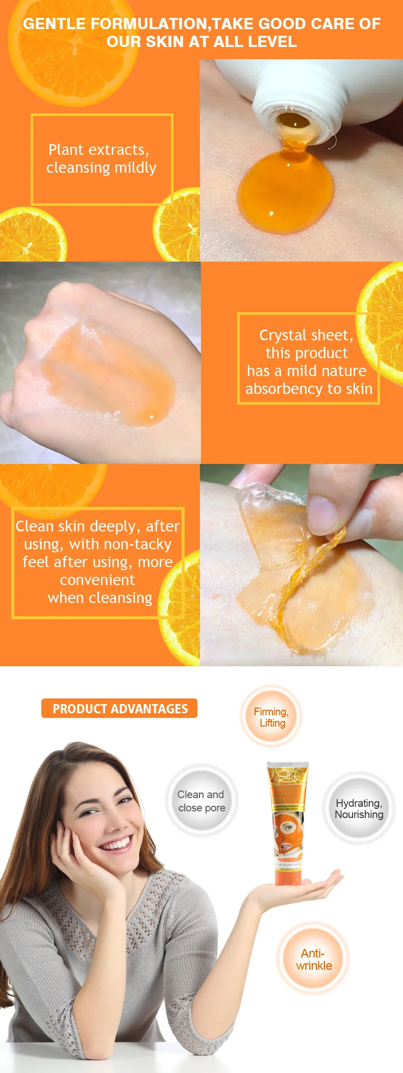 Aichun Beauty skin care vitamin c honey peel off facial mask whitening face mask