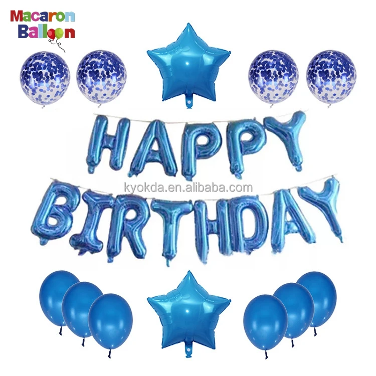 Juego de globos de feliz cumpleaños Juego de globos de pancarta de papel de aluminio dorado Decoraciones para fiestas de cumpleaños Globo de letras （Dorado） 