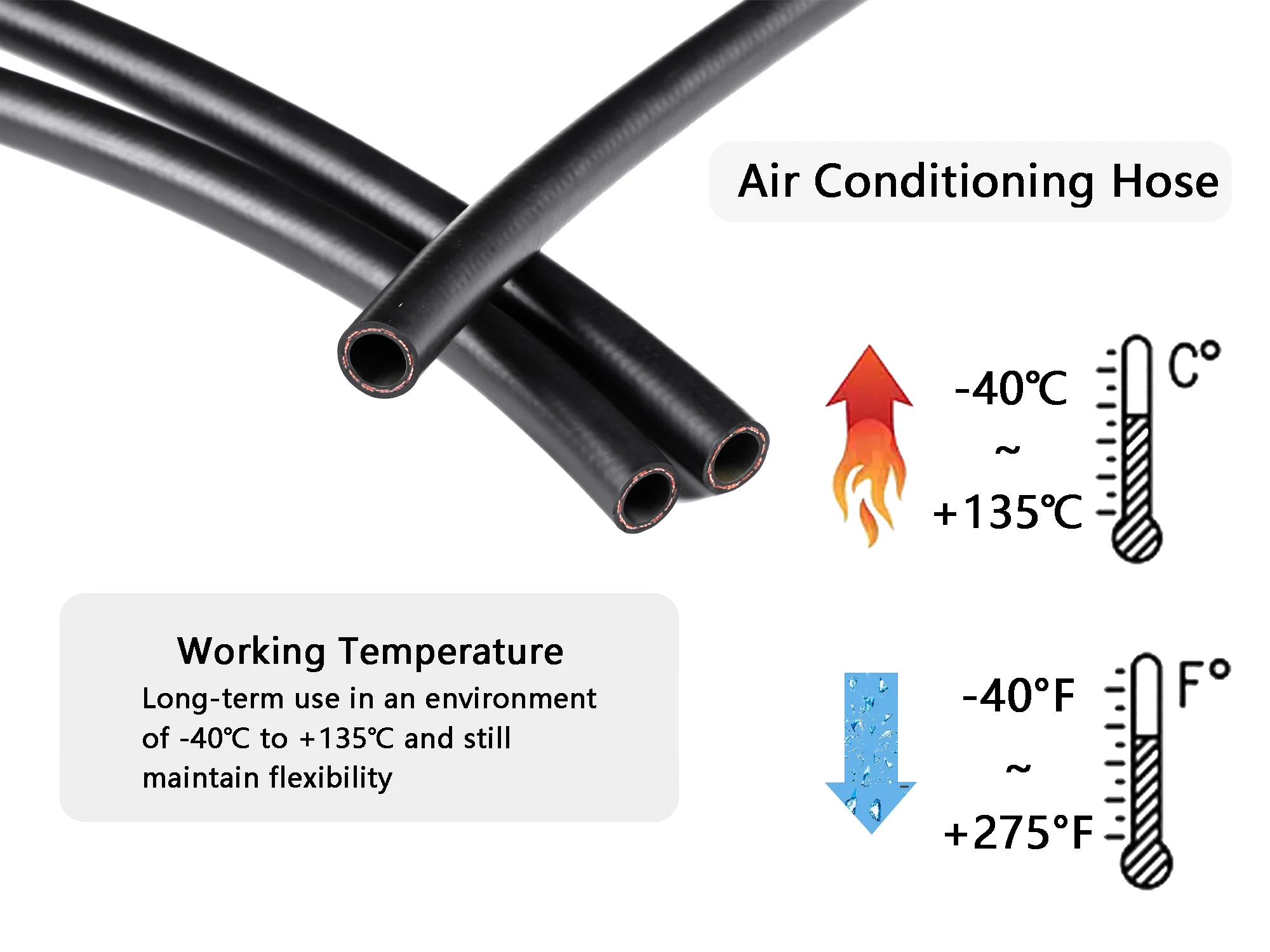 Sae J2064 R134a Car Auto Air Conditioner Hose Flexible Ac Rubber A/c R134a Refrigerant 4890