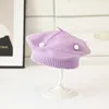 Purple [round ball yarn beret]