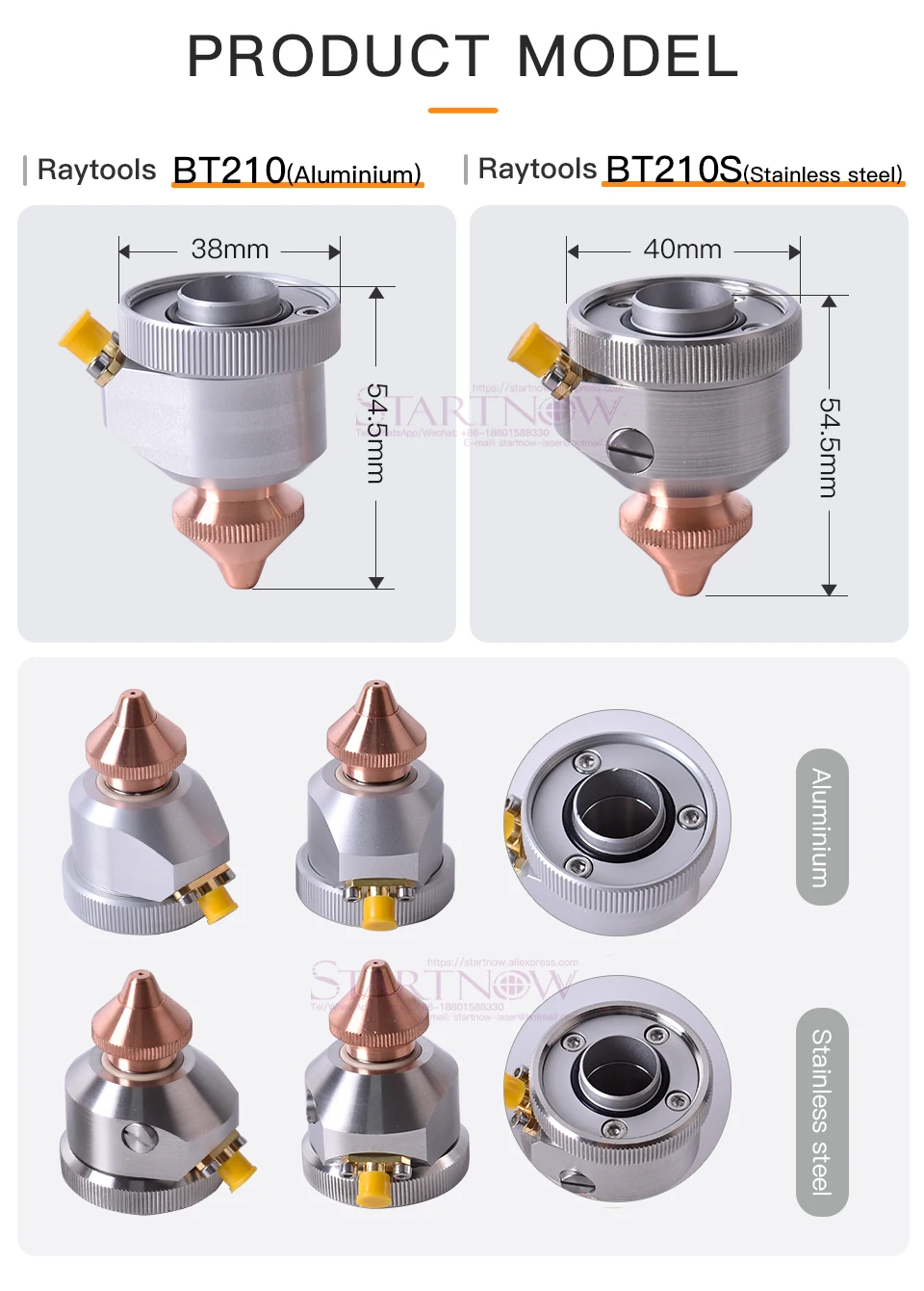 Raytools BT210S BT230 BT240S BM111 BM109 BM112 Fiber Laser Cutting Head Nozzle Connection Parts Laser Nozzle Sensor Connector