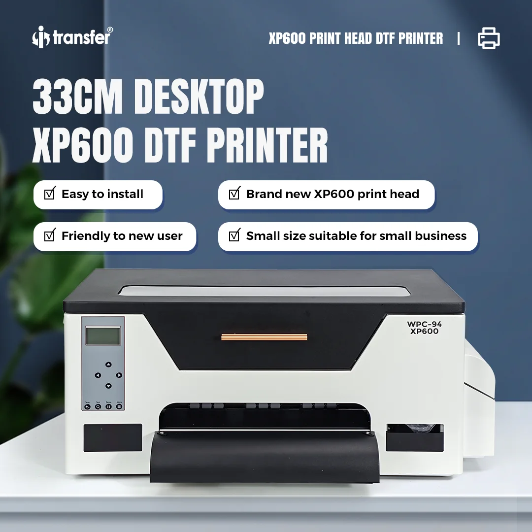 White Ink Stir Circulation System DTF Printer Fast Printing 30 cm Roll DTF Film Printer Xp600 12 Inch DTF Printer