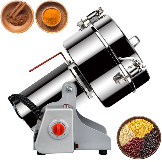 1500G Stainless Steel Spice Mill Herbal Grinding 300 Mesh Grinder For Dry Food