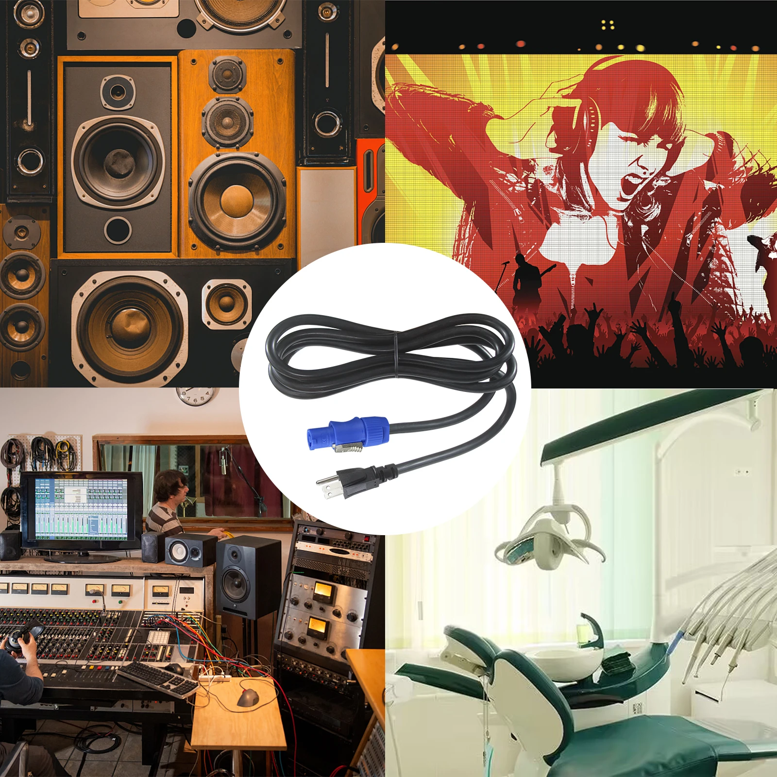 USA 10Pcs NAC3FCA+NAC3MPA-1 PowerCON 20A AC Chassis Plug Panel - Foto 8