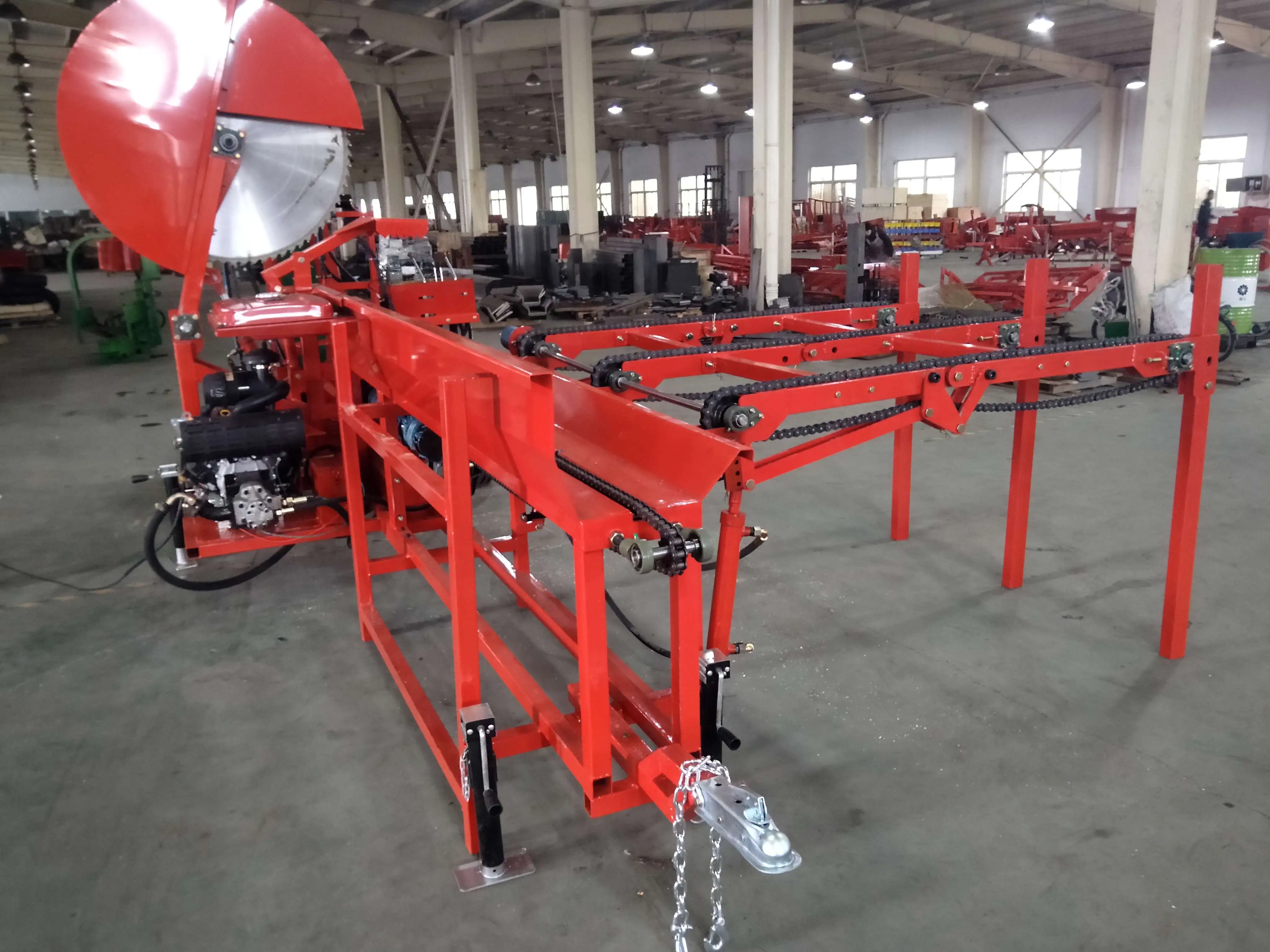 Double Engine Driven FIREWOOD PROCESSOR WITH CIRCULAR BIG SAW BLADE