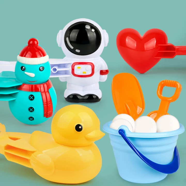 Boule De Neige 8 Stampi Per Palla Di Neve, Pinza Per Palla Di Neve, Giocattolo Slittino Neve