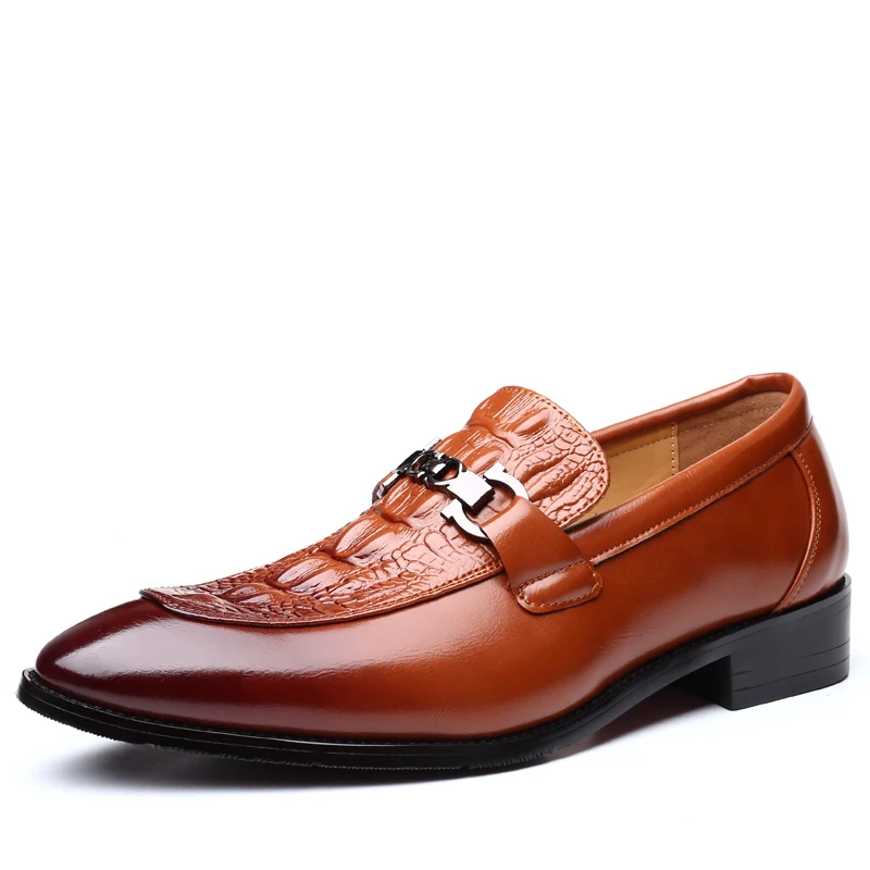 Crocodile Flat Business Designer Shoes Men – SpringLime