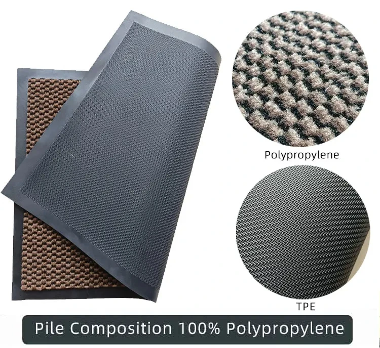 Cut Pile PVC Backed Door Mats Dirt-resistant Polypropylene Doormats for Home & Hotel Indoor & Outdoor Use manufacture