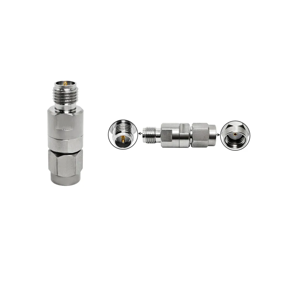 RP SMA Male Plug to RP SMA Female Jack RF Coax Coaxial Adapter Converter Adaptor 18G Stainless Steel