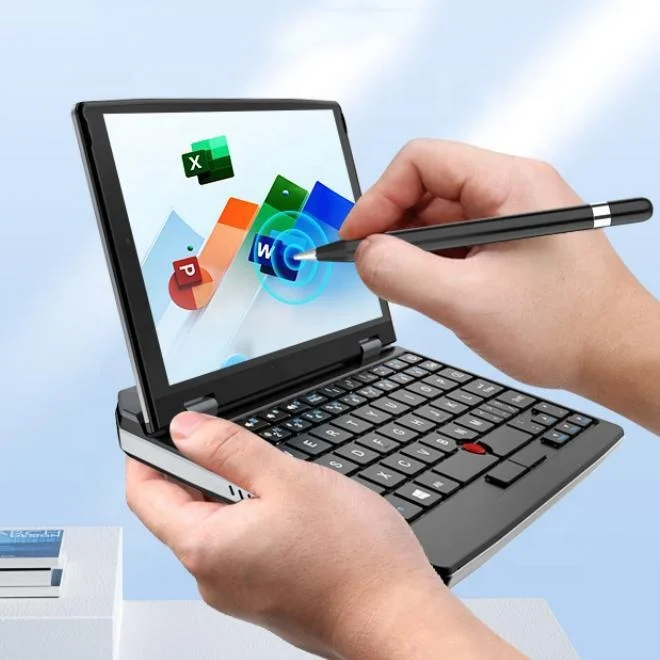Cheap Customizable 7 Inch Pocket Small Notebook PC for Student Touch Screen Win 10 Intel Celeron J4105 Portable Thin Mini Laptop