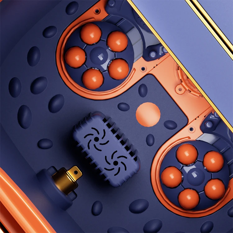 2025 Foot Bath Massager with Infrared Ozone Electric Ion Detoxification Bubbles for Relaxation 6 Massage Rollers