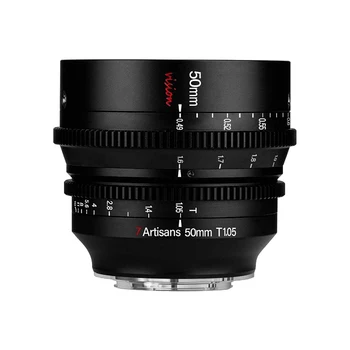 7Artisans 50mm T1.05 Vision Cine Lens Large Aperture Manual Lens for E/R/L/FX/M43-Mount Compatible with Sony-Mount Camera