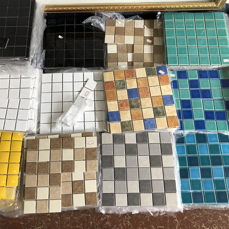 Foshan Hexagonal Mosaic Ceramic Tiles Flooring Design Matte Glazed Mosaic Premium Grade Kitchen Bathroom Floor Porcelain Tiles