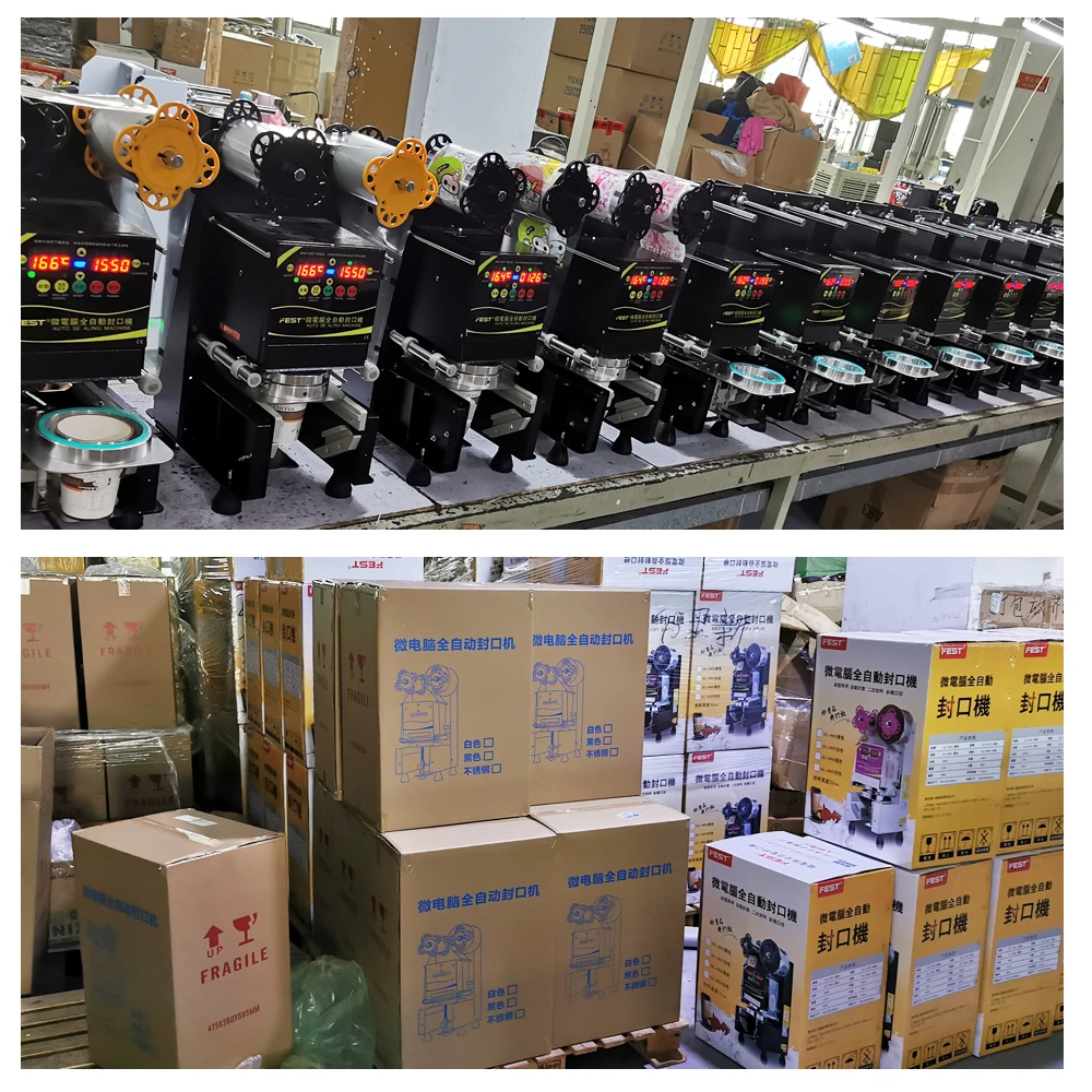 Automatic Cup Sealing Machine Bubble Tea Cup Sealer Plastic or Paper 220V Film Plastic Plate Lid Machine