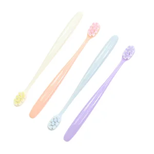 Custom ultra Soft Super Fine Oral Cleaner Toothbrush for Daily Use Adult Manual Plastic Toothbrush