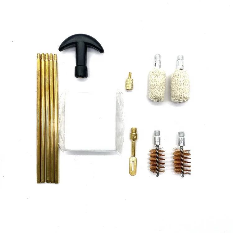 Hunting Accessories Kit with Bronze Bristles Brush and Cotton Mop Gun Cleaning Kit for 12 and 20 Gauge