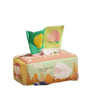 Hot Selling Paper And Silk Scarf Cute Baby Sensory Tissue Box Toy Set for Hand Eye Education