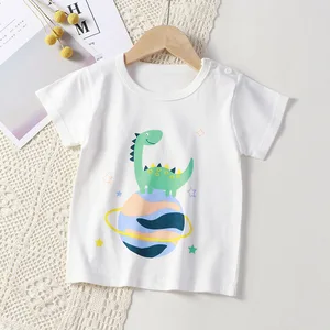 Breathable, Comfortable, Sweat-absorbing Boys' Cartoon Cotton 1-7 Year Old Tshirt