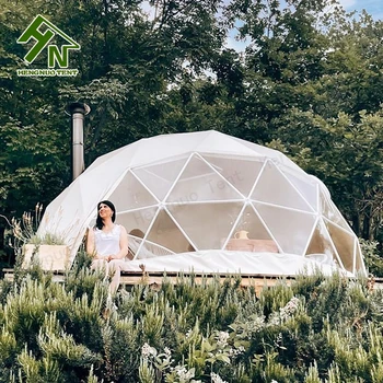 Half Sphere PVC Canvas Luxury Winter Hotel Tent Glamping Treat Dome House For Camp Resorts