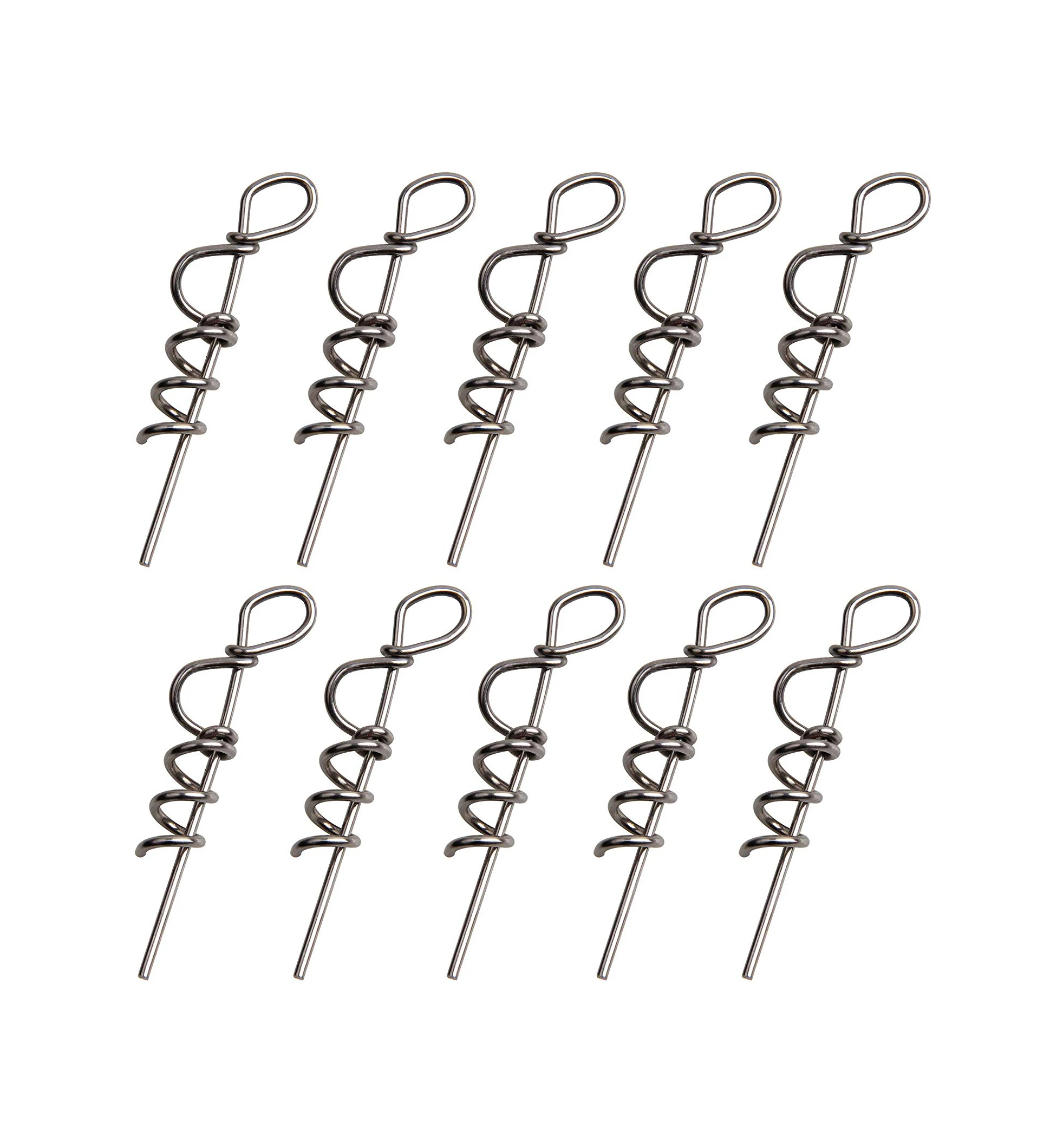 50pcs Centering Pin Spring Twist Lock Fishing Hook Fishing Baits Lure Rigs  For Soft Lure Bait Worm Crank Latch Pin Pesca