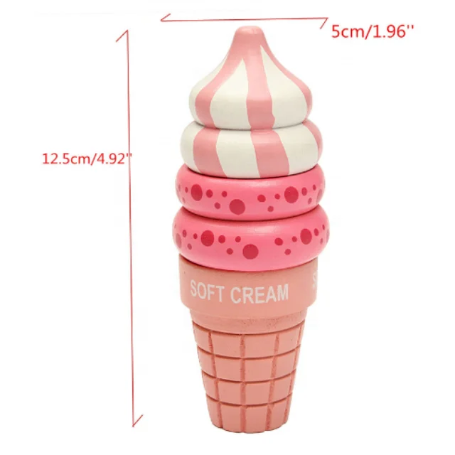 
Деревянные кухонные игрушки, ролевые игры в мороженое, игрушки для еды, подарок для детей, кухня, магнитная ваниль, шоколад, клубника 