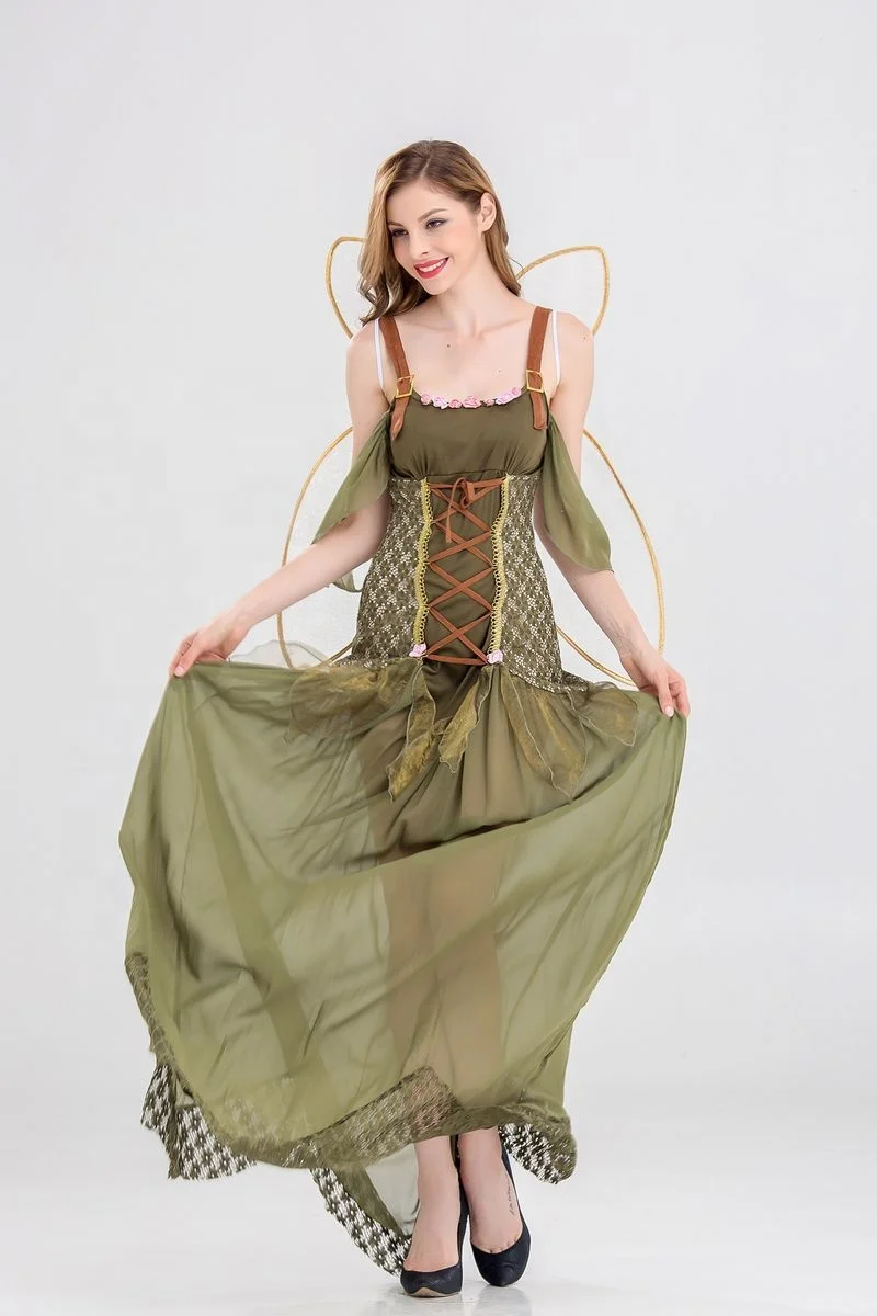 green emerald velvet dress Princess Fiona Costume Adult main image 1