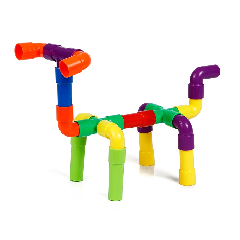 Popular DIY Children Intellectual Development Toys Assembly Building Blocks Plastic Kids Connecting Toys
