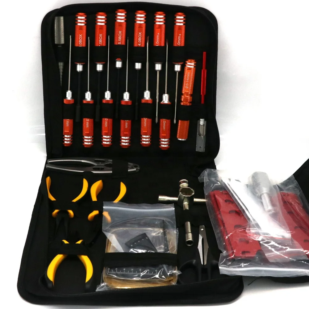 Kit Outils Pour Voiture RC – Pince Amortisseur, Plateau Magnétique, Clé Croisée – Alliage D'aluminium – Pour 1/8, 1/10, 1/12