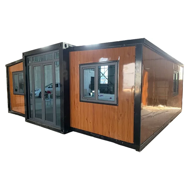 20/40FT Luxury Living 2/3 Bedroom Steel Villa Expanding Foldable Portable Mobile Homes Prefab Folding Expandable Container House