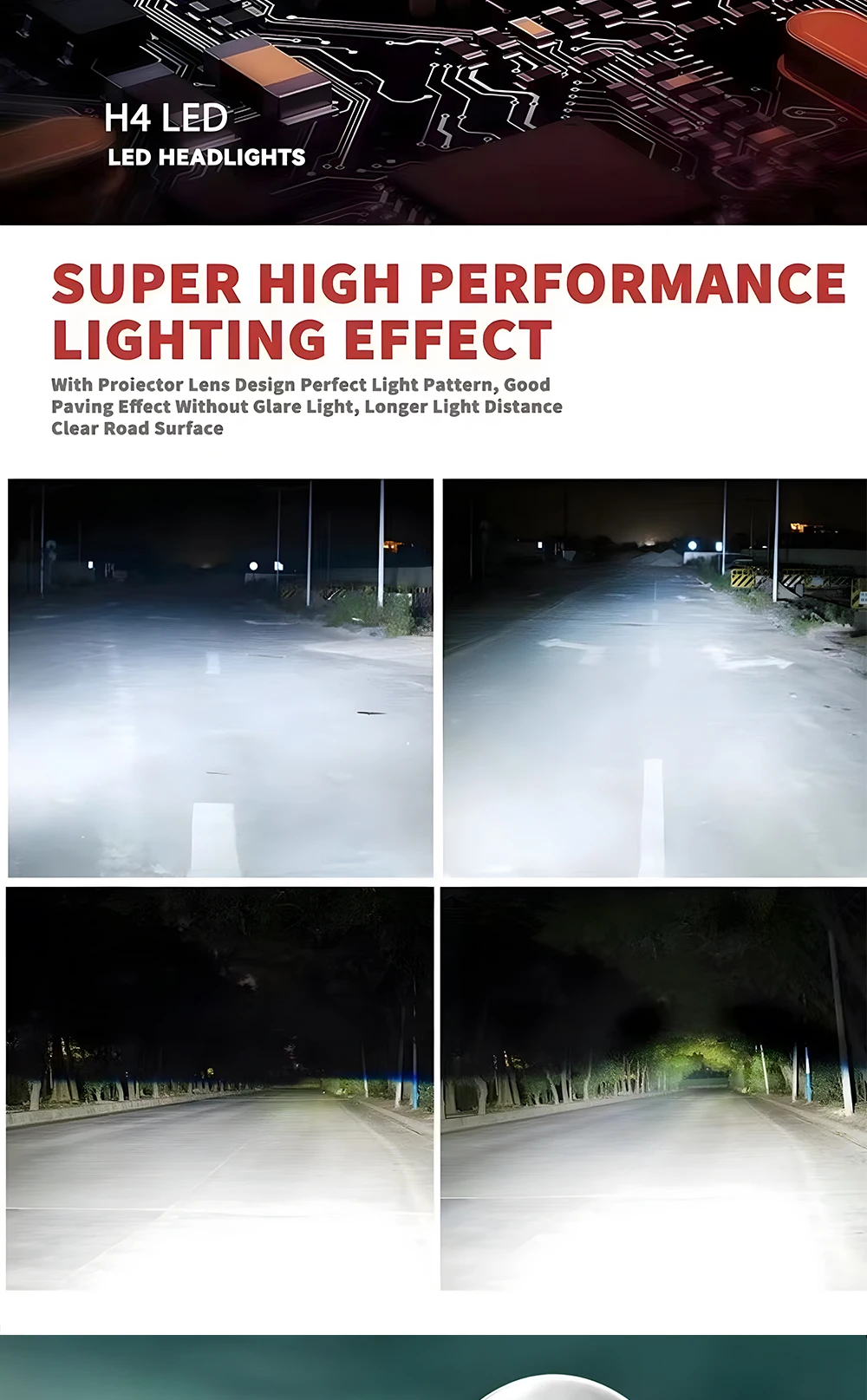 TECH-KING Super Factory Manufacture Bright Car Headlight High Beam Low Beam 160W H4 Mini Bi-led Projector Lens Led Headlight