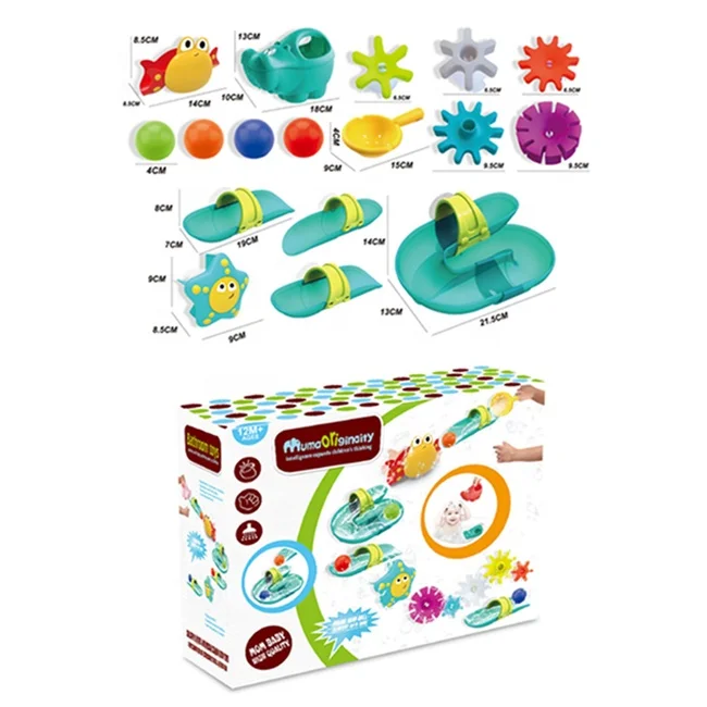 Набор горки «Водопад» «сделай сам», игрушки, морские животные, ванная комната, Душ, забавные детские Игрушки для ванны с цветной коробкой